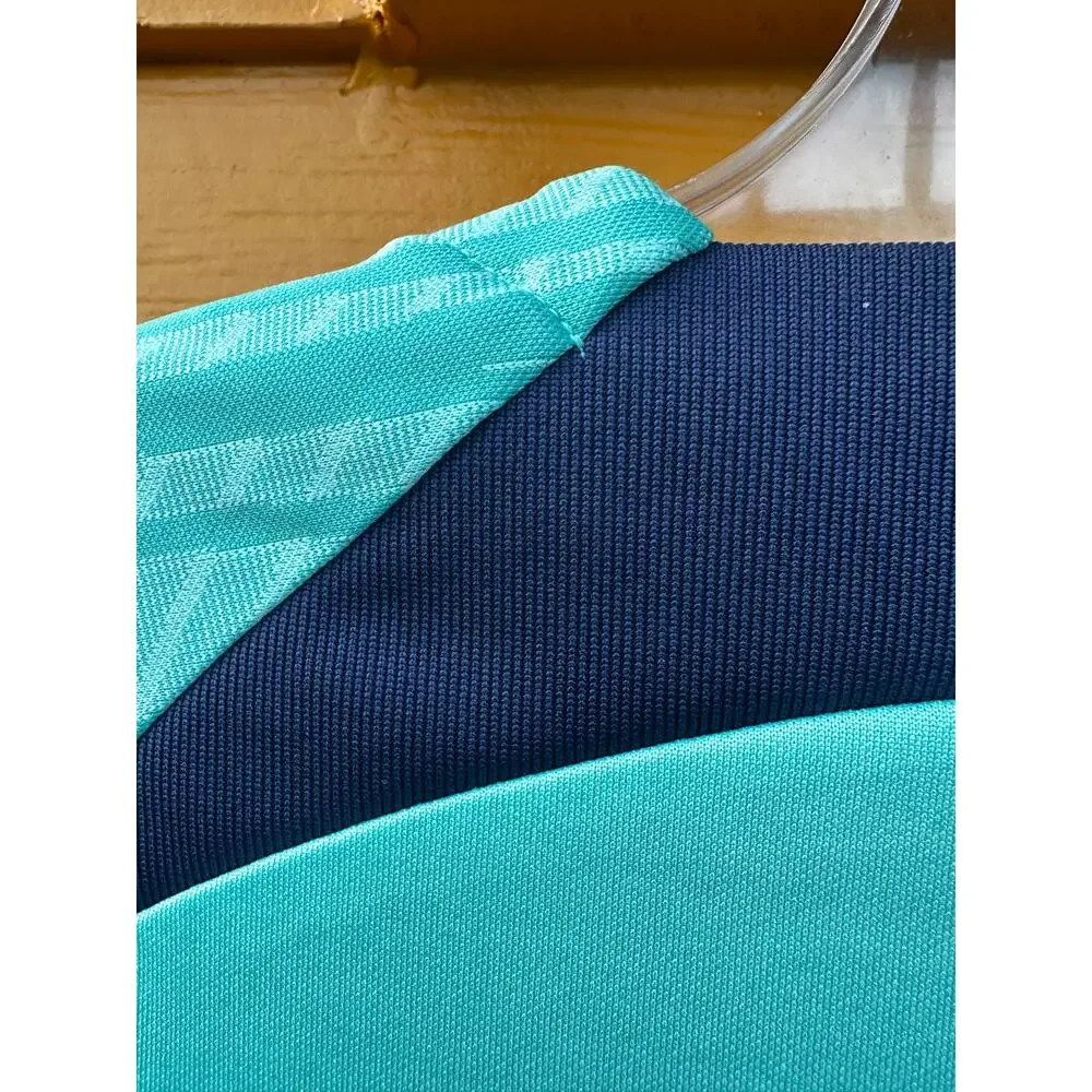 Nike Dri Fit Athletic Top XL Womens Aqua Teal Short Sleeve Performance Shirt